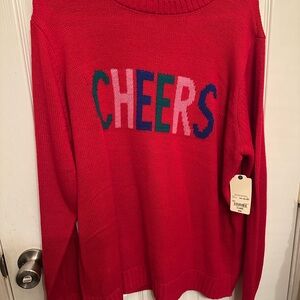 St. John's Bay Red 'Cheers' Sweater
